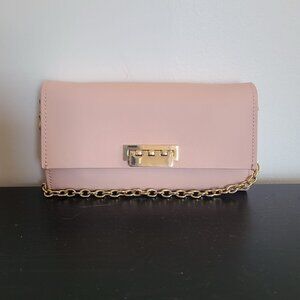 Zac Posen Eartha Wallet on Chain Leather Apricot Barneys New York